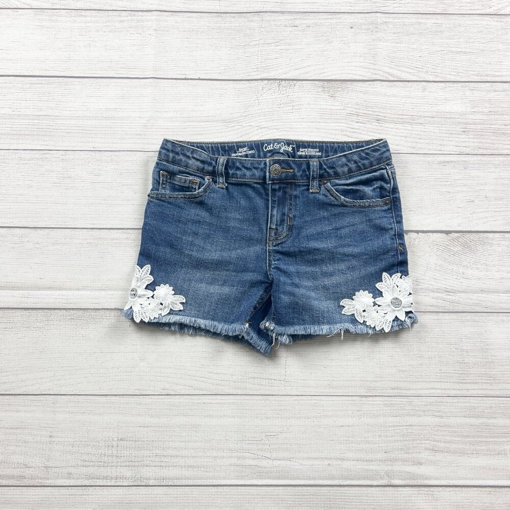 Cat & Jack Denim Flower Shorts